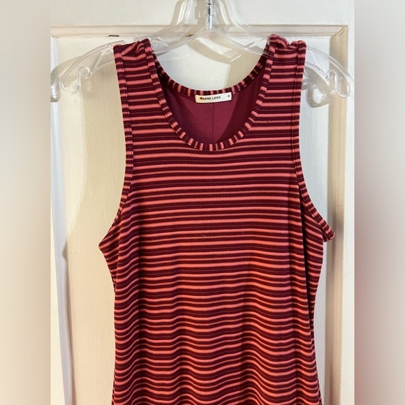 Marine Layer Lexi Striped Midi Dress M - Picture 7 of 12